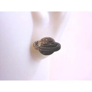 Vintage Sterling Saturn Stud Earrings